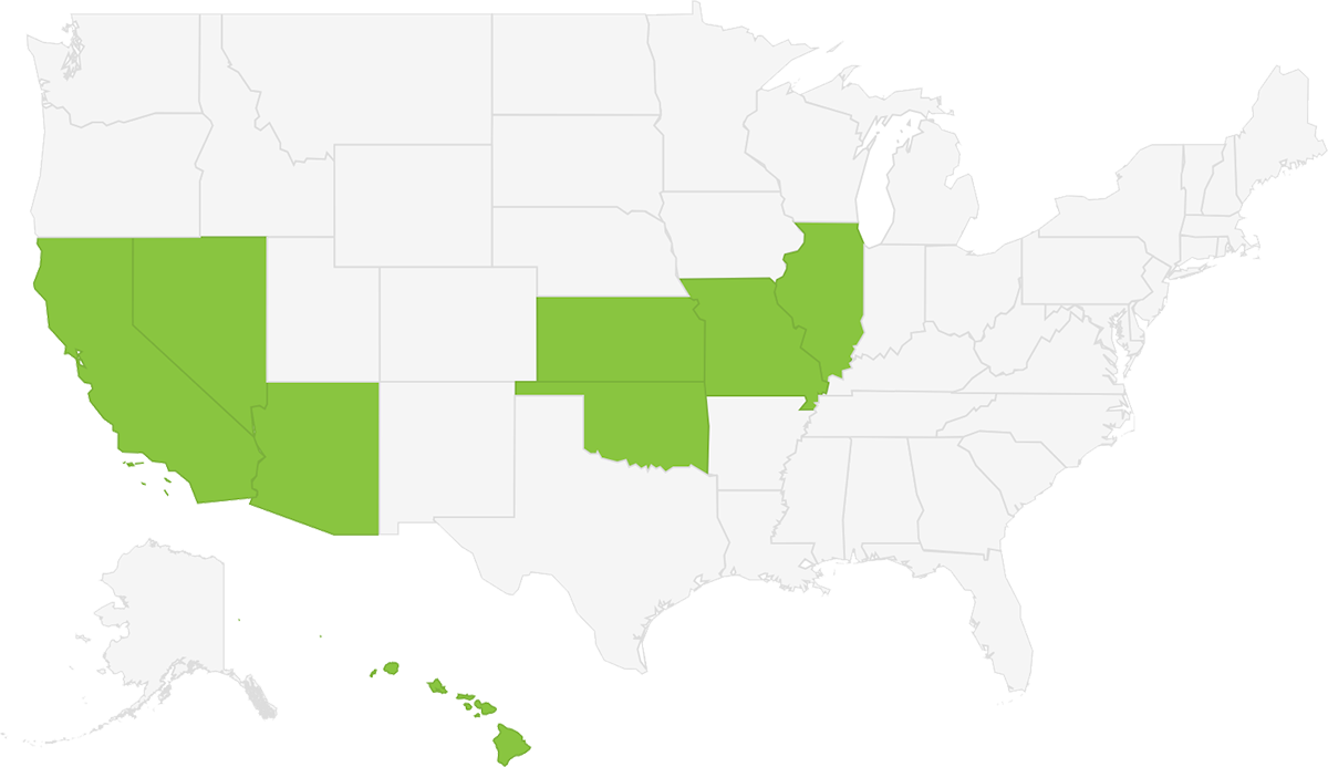 Map of Gilson Daub Locations